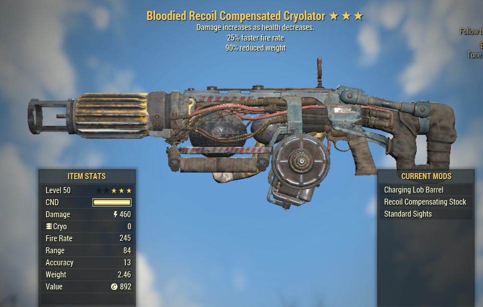 bloodied weapon dmg increase falout76